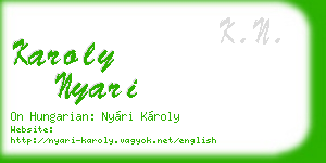 karoly nyari business card
